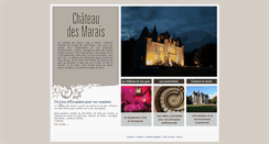 Desktop Screenshot of chateaudesmarais.com
